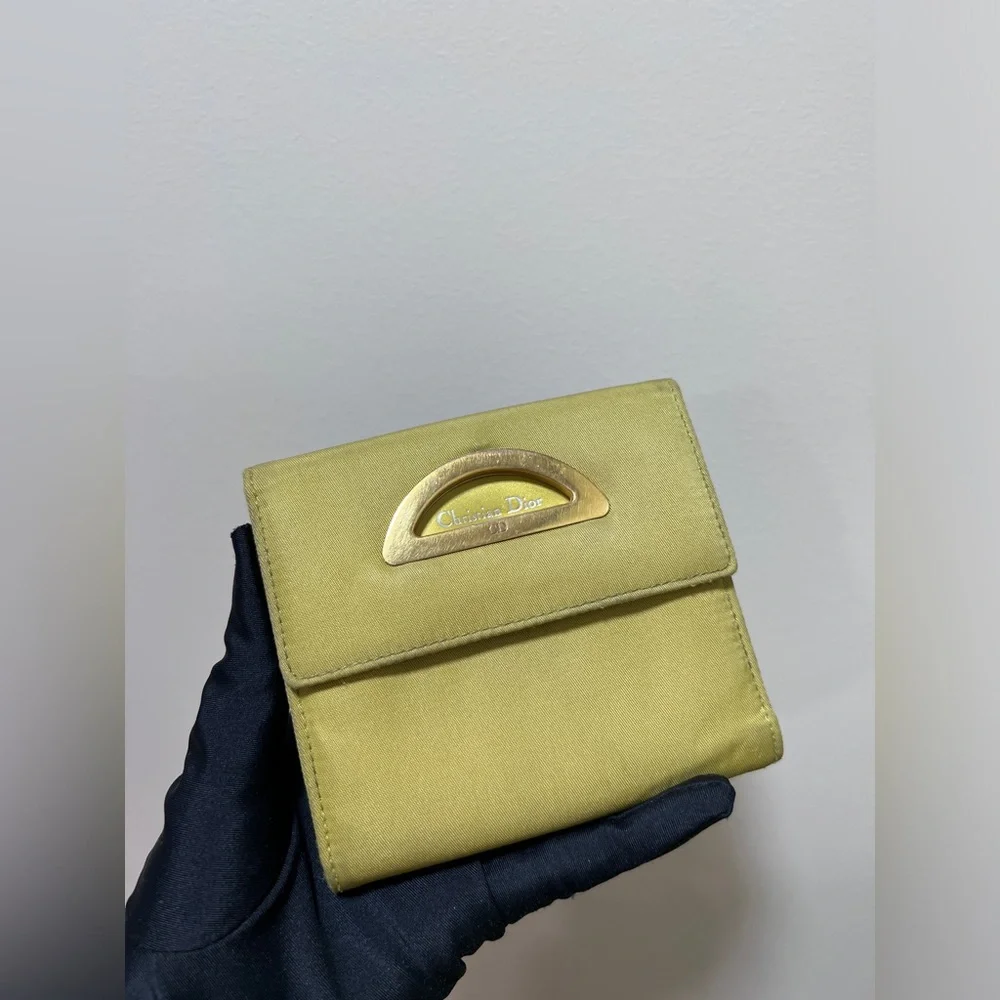 Vintage DIOR wallet.Green.Rare